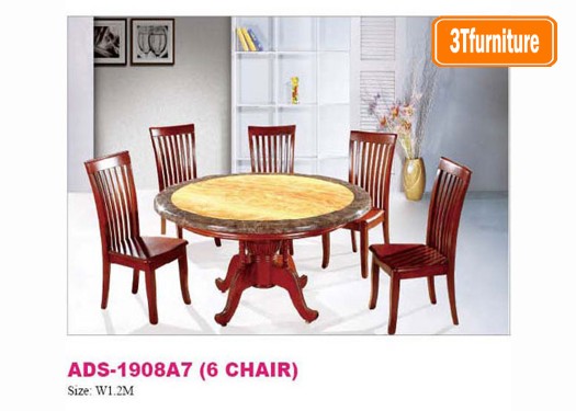 โต๊ะอาหารหน้าหินอ่อน ADS-1908A7 โต๊ะอาหารหน้าหินอ่อน ADS-1908A7